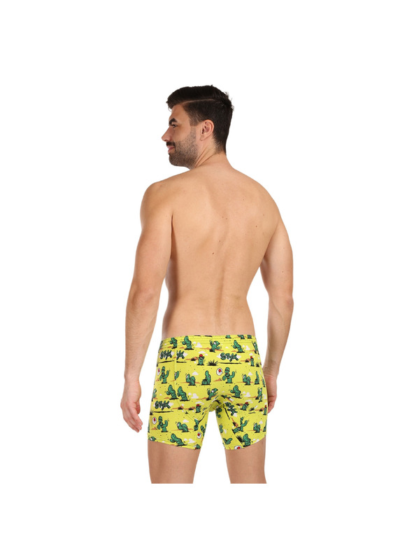 Styx Pánske boxerky Styx long art klasická guma kaktusy