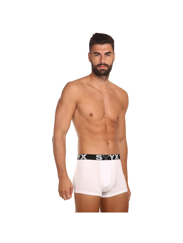 Styx Sada troch - pánske boxerky Styx športová guma biele