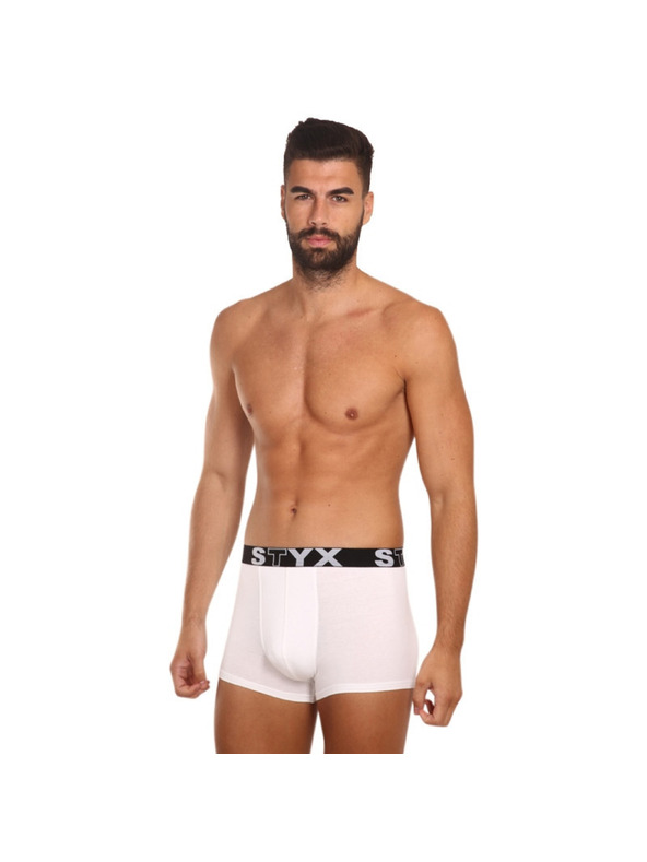Styx Sada troch - pánske boxerky Styx športová guma biele