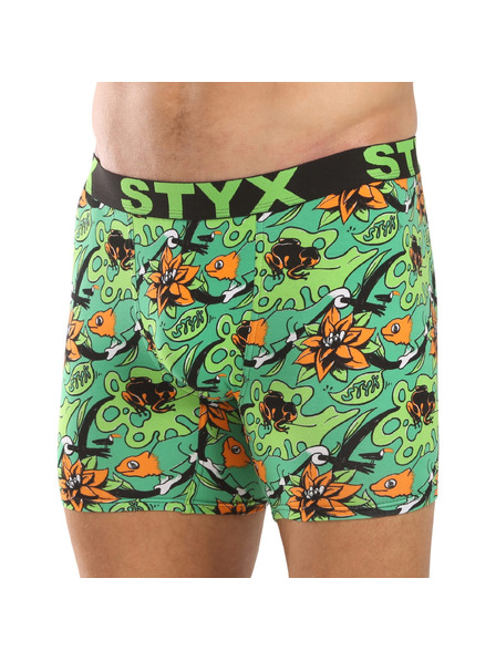 Styx Pánske boxerky Styx long art športová guma tropic