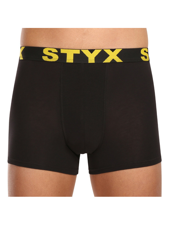 Styx Sada piatich - pánske boxerky Styx športová guma čierne