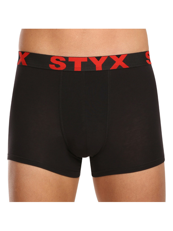Styx Sada piatich - pánske boxerky Styx športová guma čierne