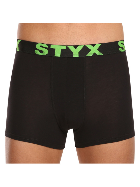 Styx Sada piatich - pánske boxerky Styx športová guma čierne