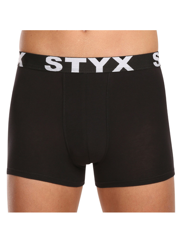 Styx Sada piatich - pánske boxerky Styx športová guma čierne