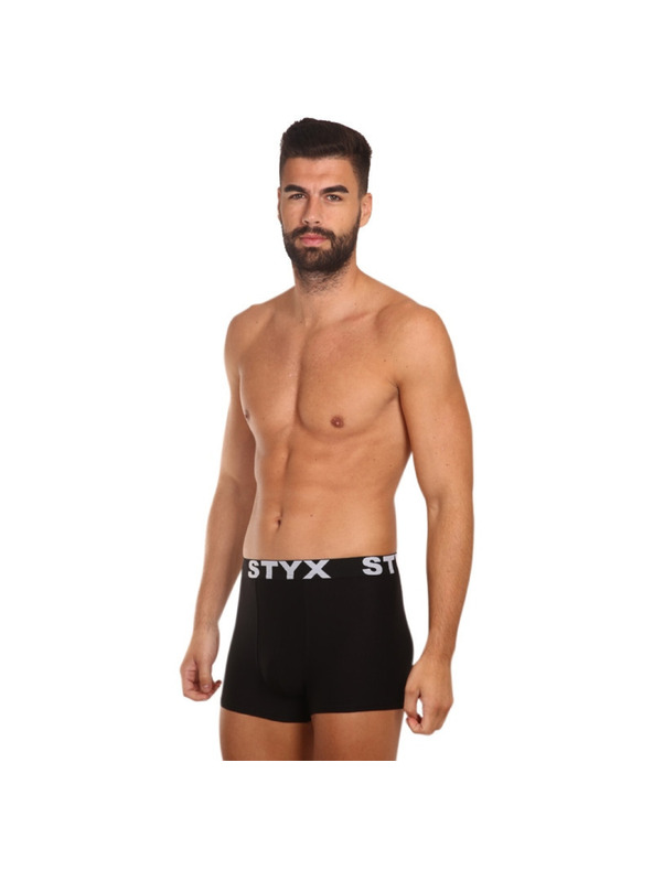 Styx Sada piatich - pánske boxerky Styx športová guma čierne