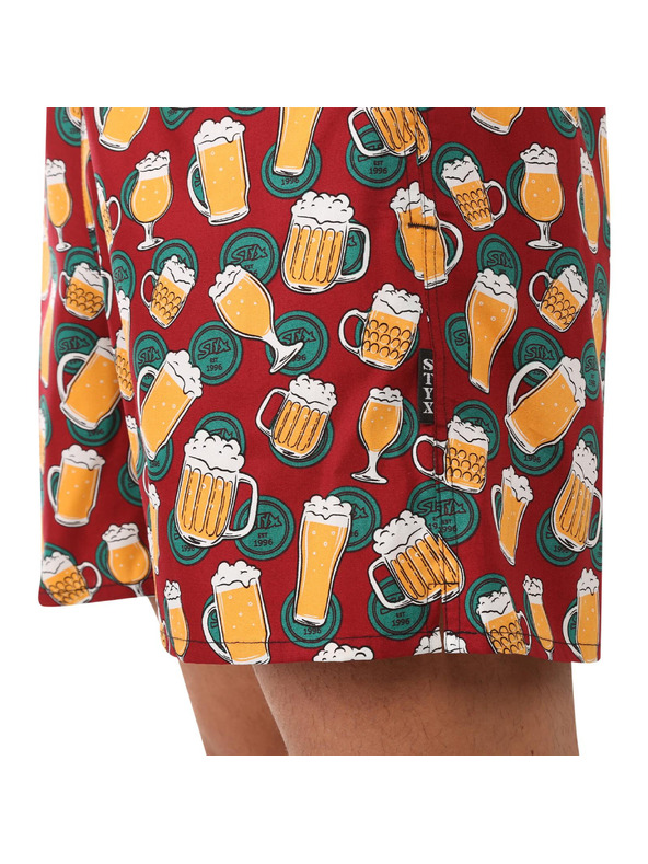 Styx Pánske domáce trenky s vreckami Styx pivo