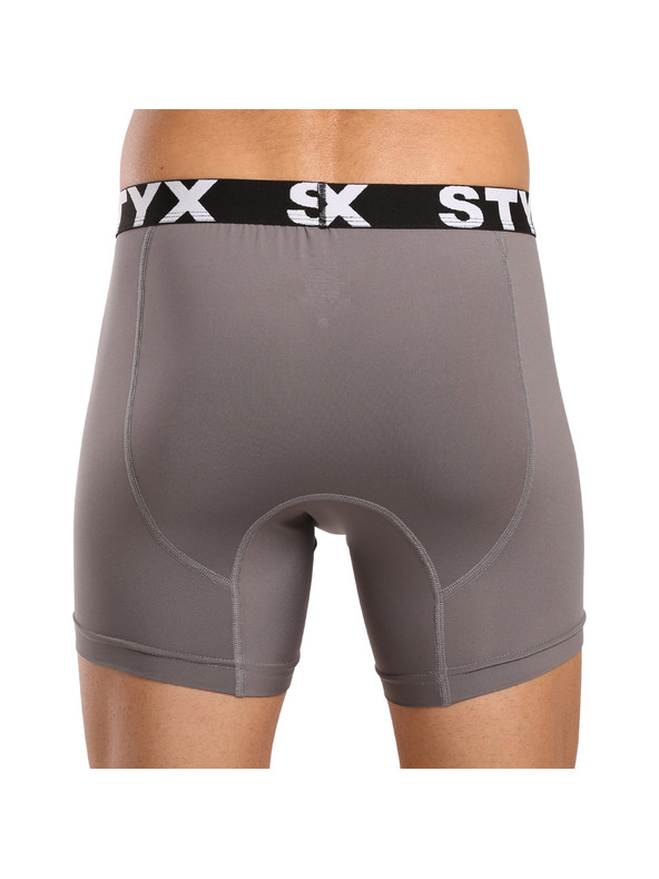Styx Pánske funkčné boxerky Styx tmavo sivé