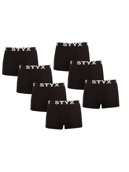 Styx Sada siedmich - pánske boxerky Styx športová guma čierne