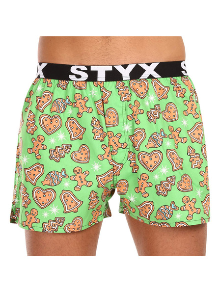 Styx Pánske trenky Styx art športová guma Vianoce perníčky
