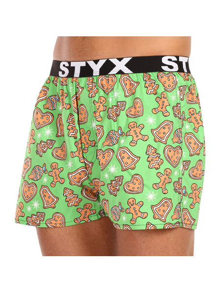 Styx Pánske trenky Styx art športová guma Vianoce perníčky
