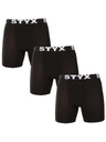 Styx Sada troch - pánske boxerky Styx long športová guma čierne