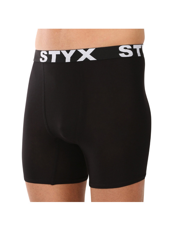 Styx Sada troch - pánske boxerky Styx long športová guma čierne