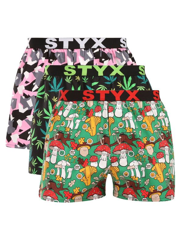 Styx Sada troch - pánske trenky Styx art športová guma viacfarebné