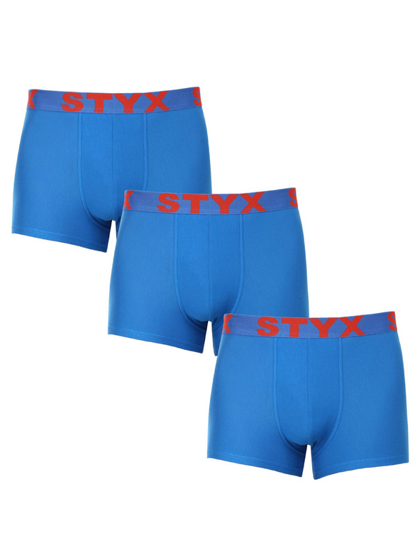 Styx Sada troch - pánske boxerky Styx športová guma modré
