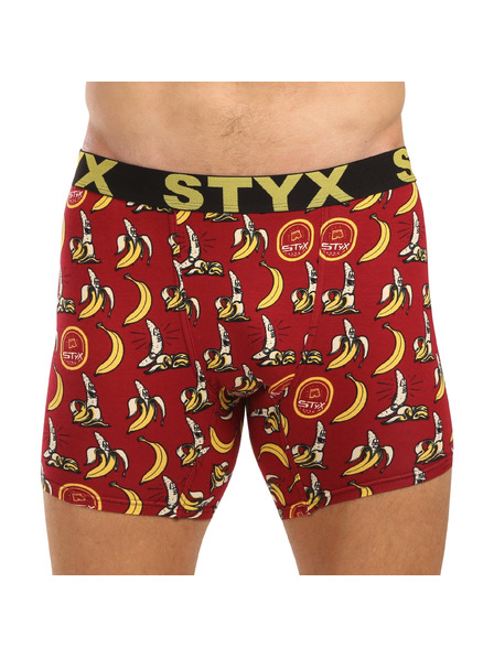 Styx Pánske boxerky Styx long art športová guma banány