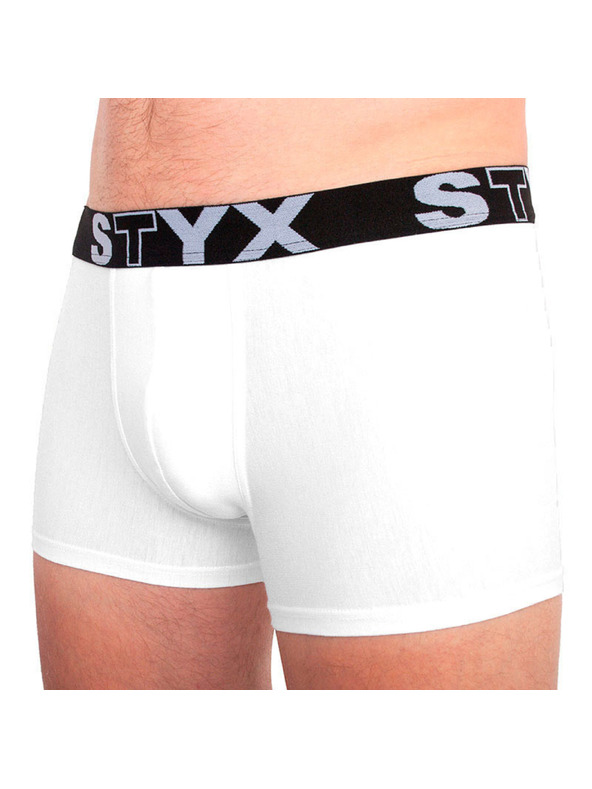 Styx Sada troch - pánske boxerky Styx športová guma nadrozmer biele