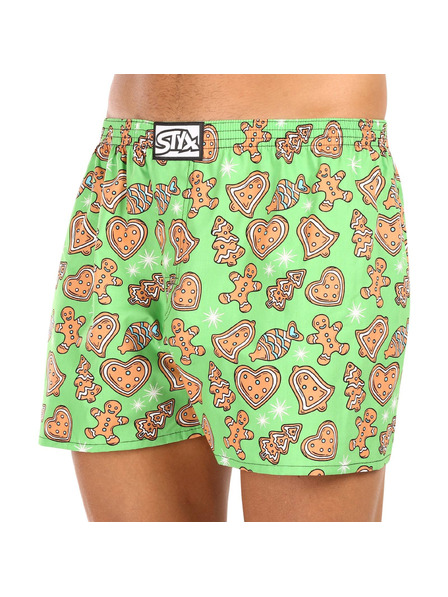 Styx Pánske trenky Styx art klasická guma nadrozmer Vianoce perníčky
