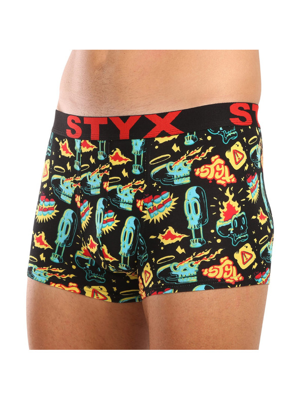 Styx Sada piatich - pánske boxerky Styx art športová guma viacfarebné