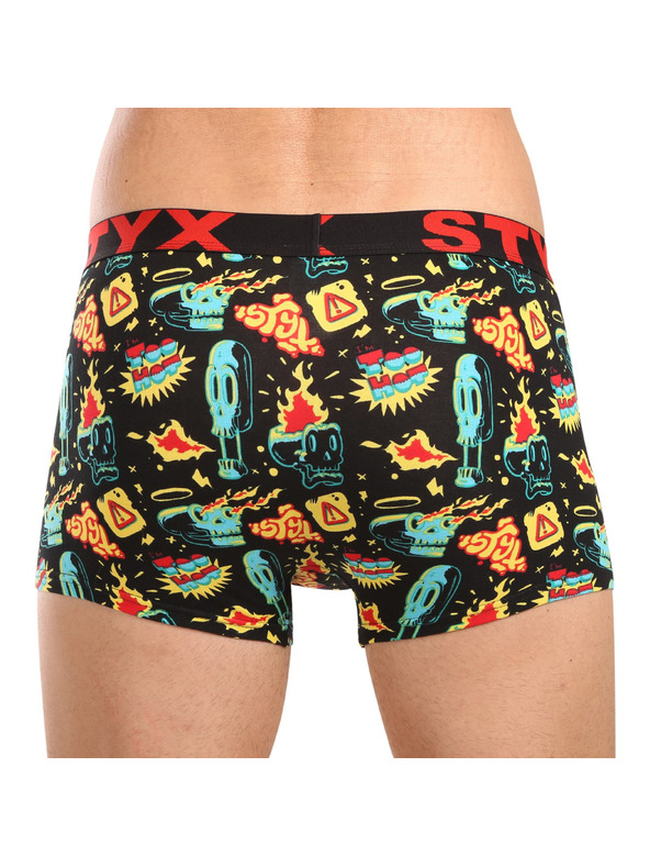 Styx Sada piatich - pánske boxerky Styx art športová guma viacfarebné