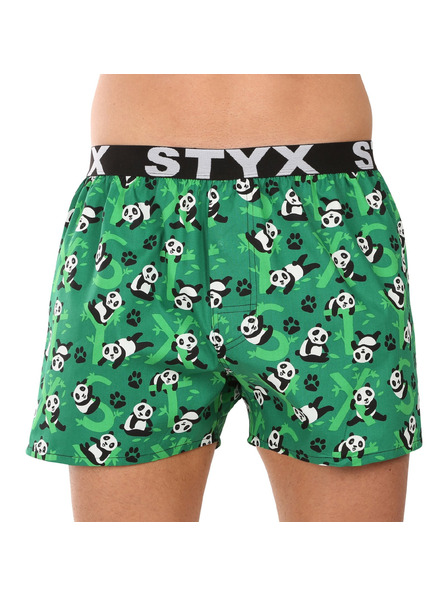Styx Pánske trenky Styx art športová guma pandy