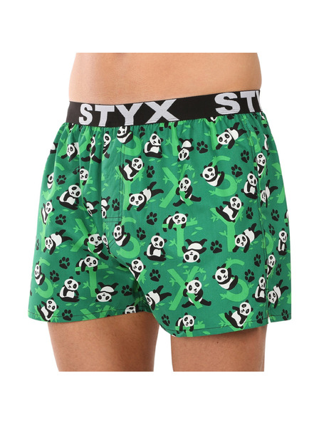 Styx Pánske trenky Styx art športová guma pandy
