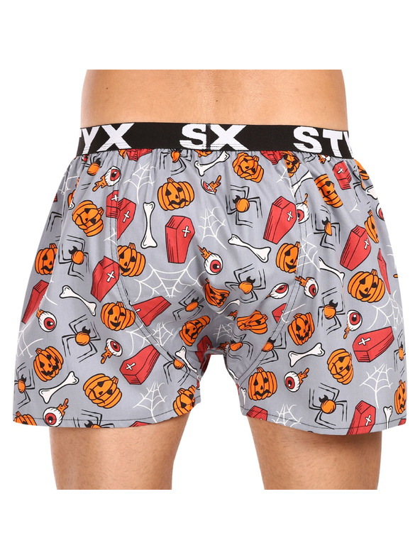 Styx Pánske trenky Styx art športová guma Halloween rakvy