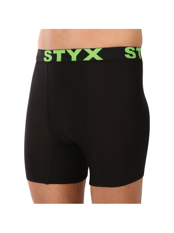 Styx Pánske boxerky Styx long športová guma čierne
