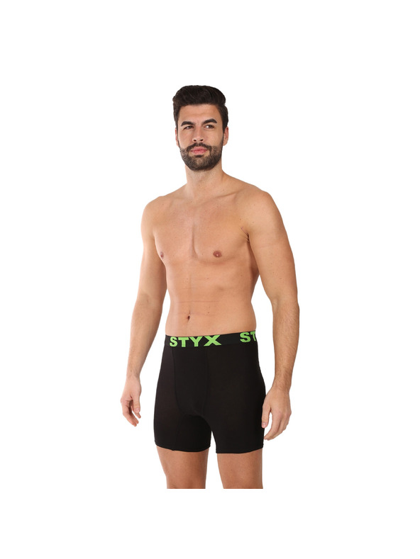 Styx Pánske boxerky Styx long športová guma čierne