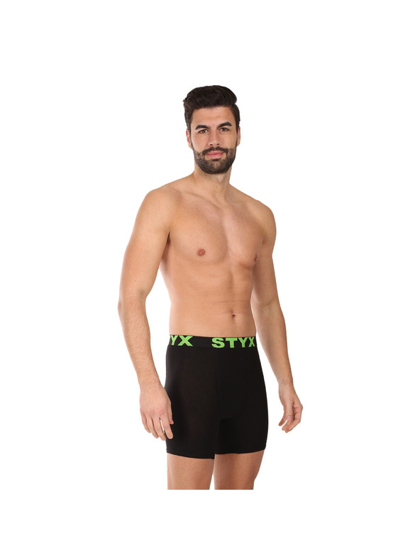 Styx Pánske boxerky Styx long športová guma čierne