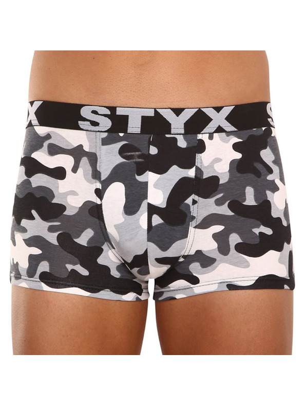 Styx Pánske boxerky Styx art športová guma nadrozmer maskáč
