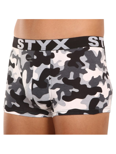 Styx Pánske boxerky Styx art športová guma nadrozmer maskáč