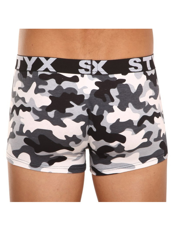 Styx Pánske boxerky Styx art športová guma nadrozmer maskáč