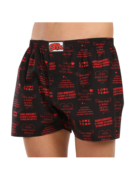 Styx Pánske trenky Styx art klasická guma nadrozmer Valentýn texty