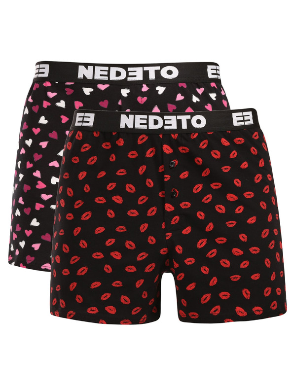 Nedeto Sada dvoch - pánske trenky Nedeto Kiss and Hearts viacfarebné