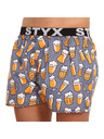 Styx Šedé a žlté šortky so športovou gumou Styx art Beer