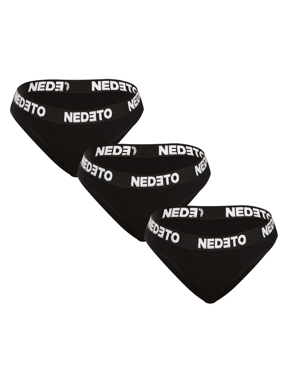 Nedeto Súprava troch kusov - dámske nohavičky Nedeto čierne