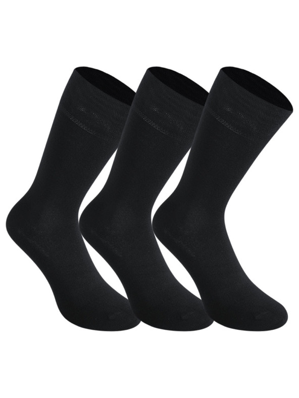 Styx 3PACK Styx High Bamboo Socks Black