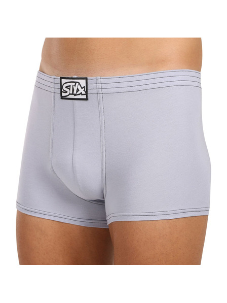 Styx Styx pánske boxerky klasické elastické svetlosivé