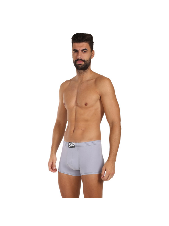 Styx Styx pánske boxerky klasické elastické svetlosivé