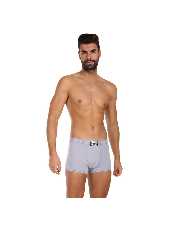 Styx Styx pánske boxerky klasické elastické svetlosivé