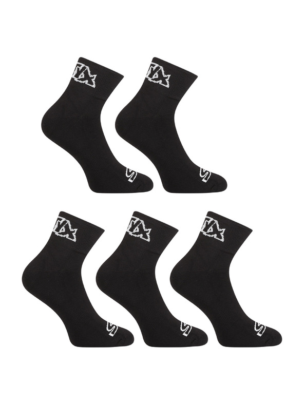 Styx 5PACK Styx členkové ponožky čierne