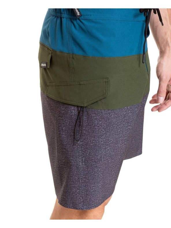 Meatfly Meatfly pánske plavky Mitch Boardshorts 21" Olive / Super Teal