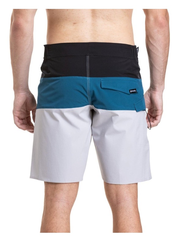Meatfly Meatfly pánske plavky Mitch Boardshorts 21" Black / Quiet Gray / Smoky