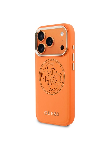 Guess Guess PU Perforated 4G Logo MagSafe Zadný Kryt pre iPhone 17 Pro Orange