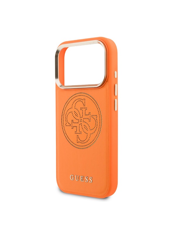 Guess Guess PU Perforated 4G Logo MagSafe Zadný Kryt pre iPhone 17 Pro Orange