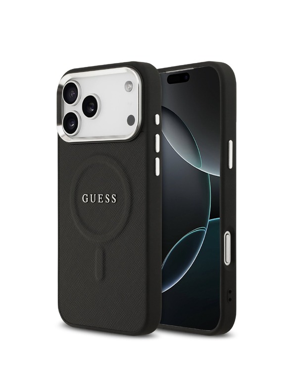 Guess Guess PU Saffiano MagSafe Zadný Kryt pre iPhone 17 Pro Max Black
