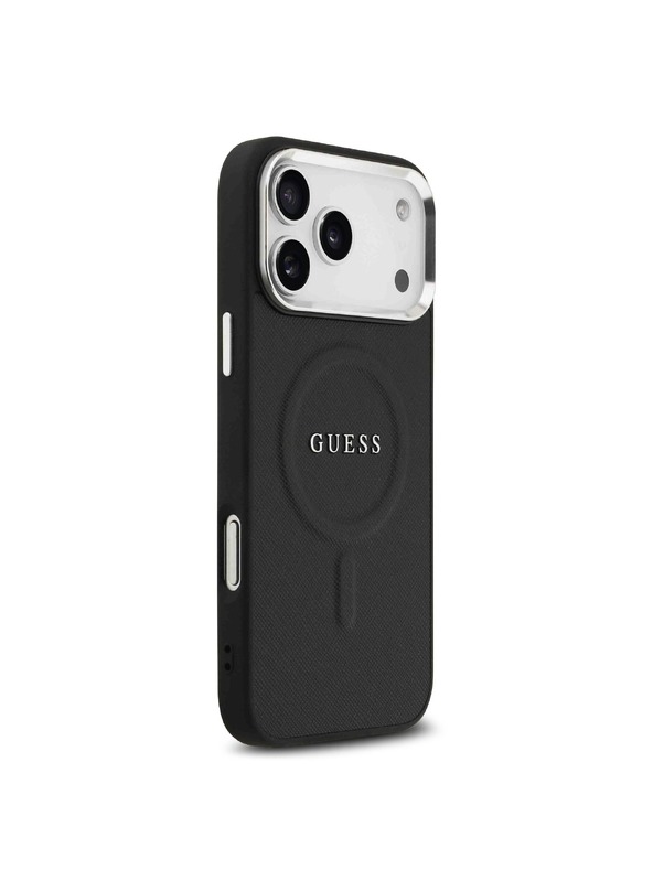 Guess Guess PU Saffiano MagSafe Zadný Kryt pre iPhone 17 Pro Max Black