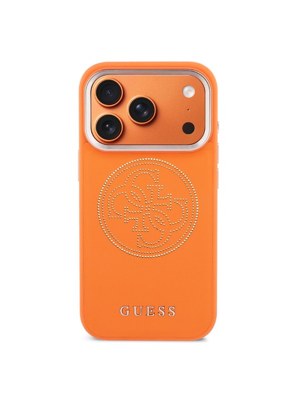 Guess Guess PU Perforated 4G Logo MagSafe Zadný Kryt pre iPhone 17 Pro Max Orange