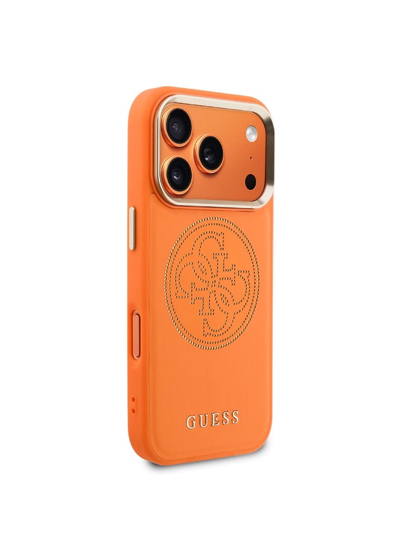 Guess Guess PU Perforated 4G Logo MagSafe Zadný Kryt pre iPhone 17 Pro Max Orange