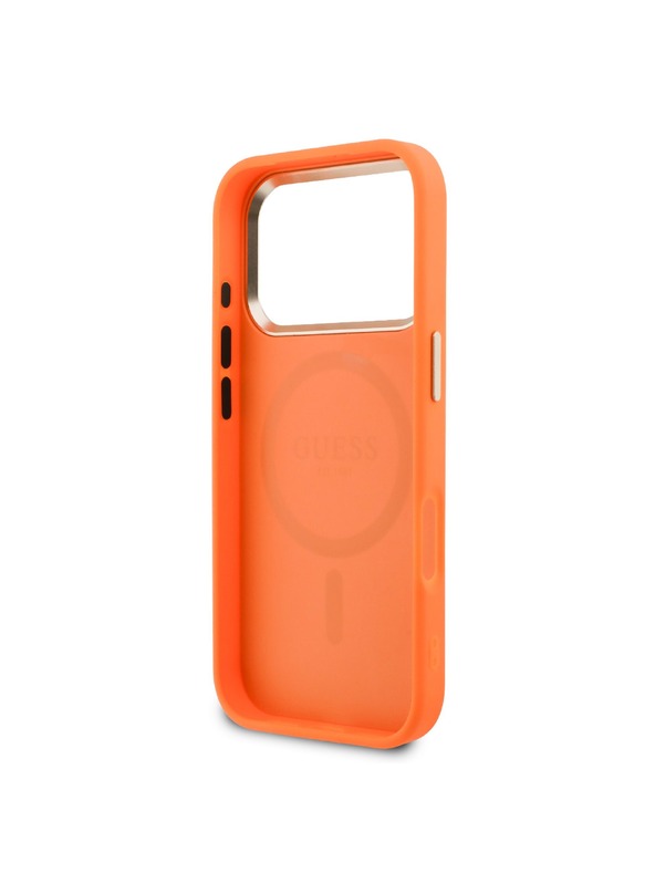 Guess Guess PU Perforated 4G Logo MagSafe Zadný Kryt pre iPhone 17 Pro Max Orange